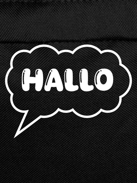 Speech bubble Hello