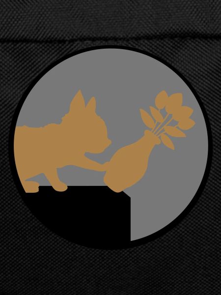Flower vase falls down cat