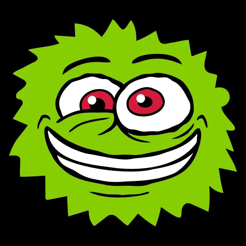 Hairy monster crazy face