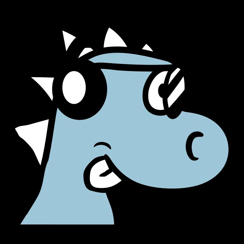 Cool DJ Dino Face Dinosaur Party Head Fun