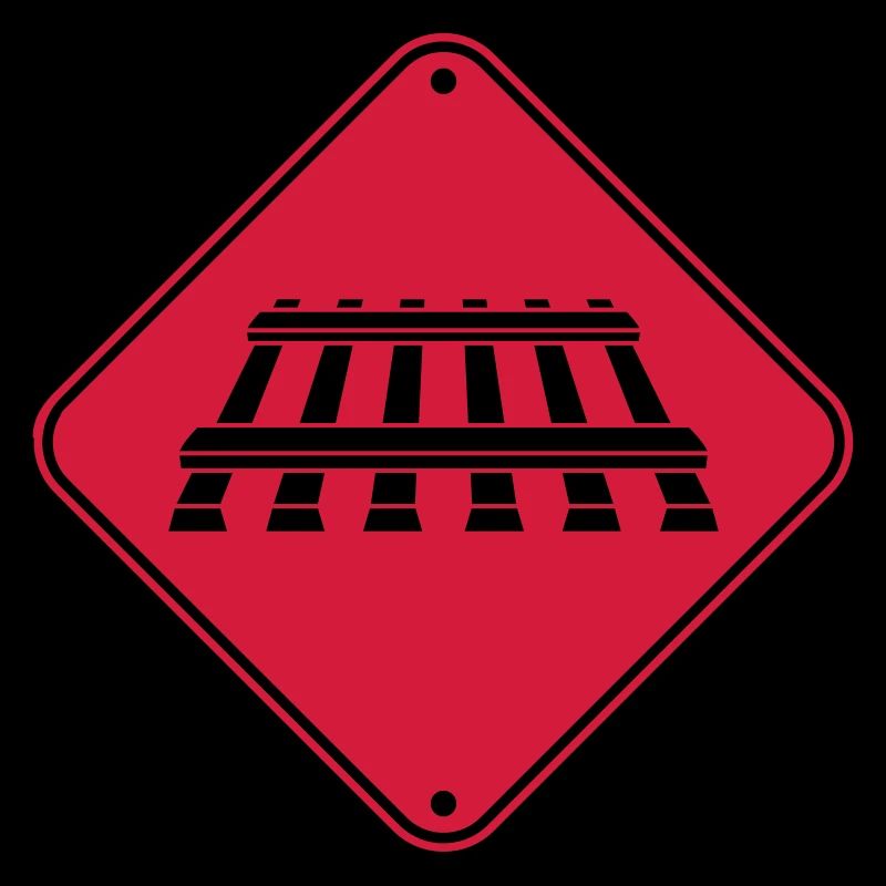 Caution track sign