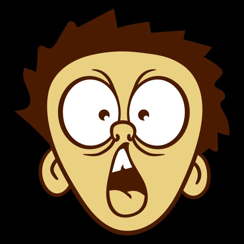 head frightened scared shock screaming boy