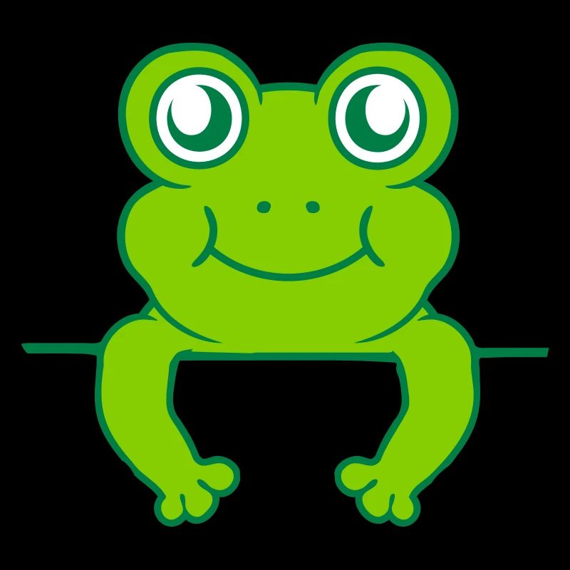 Schild Mauer Frosch Comic
