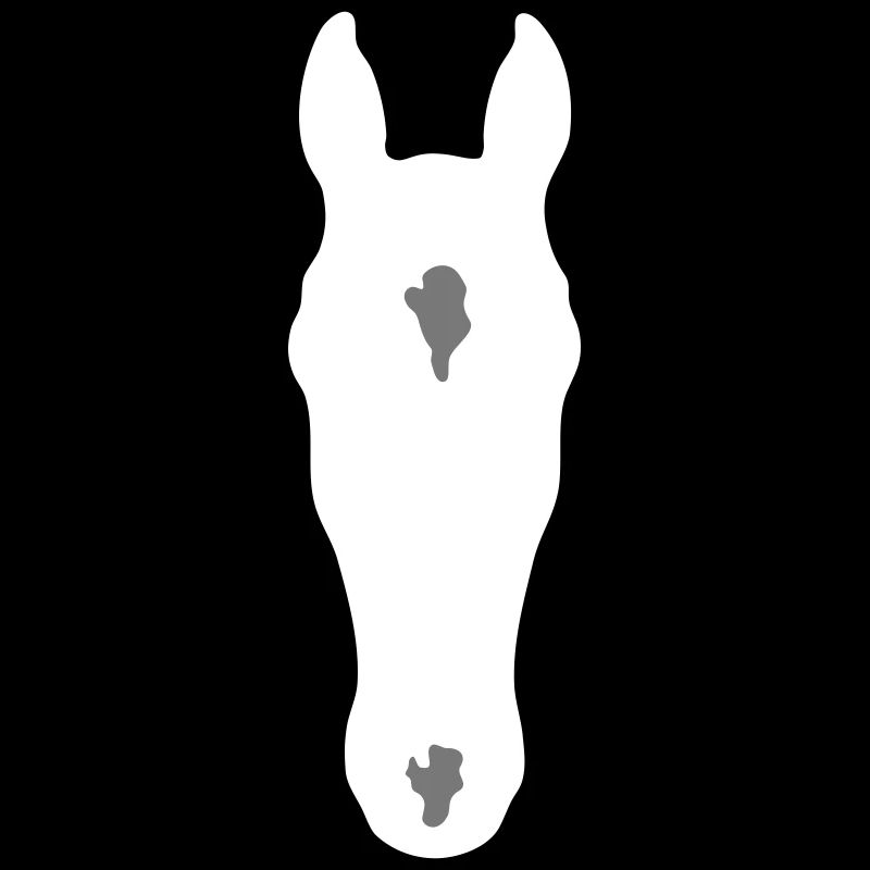 Moule de tête de cheval Forme de contour de tête de cheval blanc