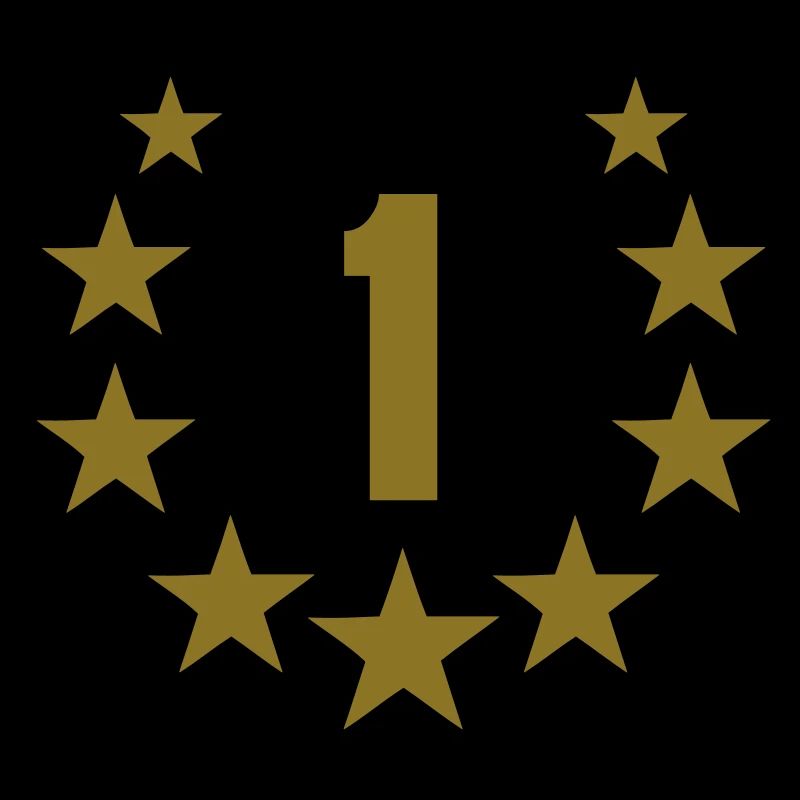 Die Nummer eins 1 Der Gewinner mit Sterne