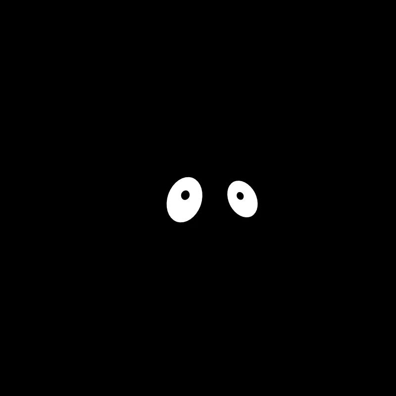 schwarzer Fleck mit Augen