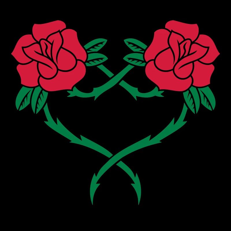 Rose Flower Heart 2 3c