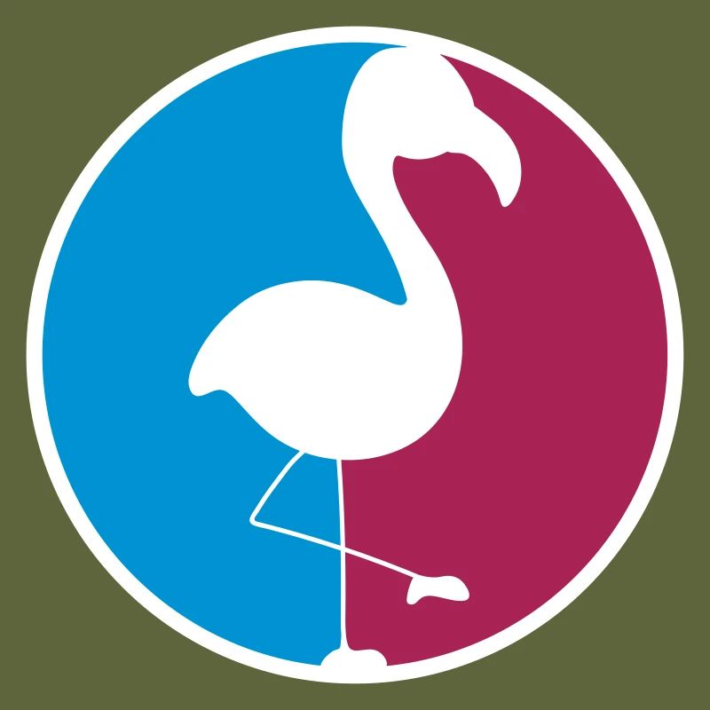 Flamingo logo circle