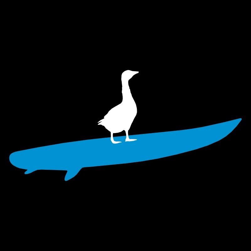 Surf silhouette d'oie
