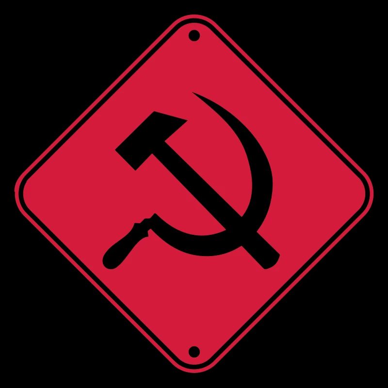 Warnung Kommunismus Schild