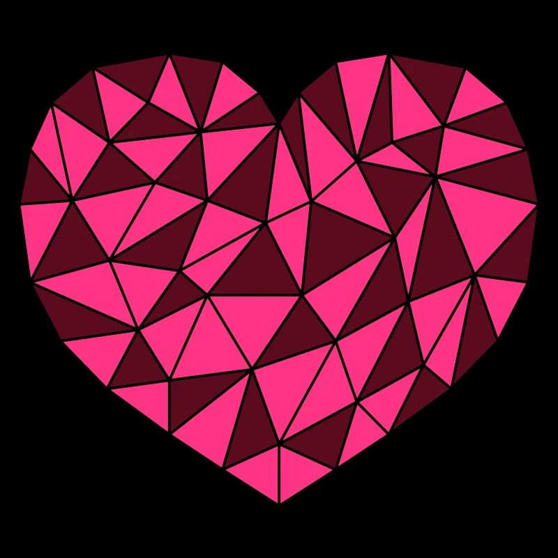 Pink Grid Heart