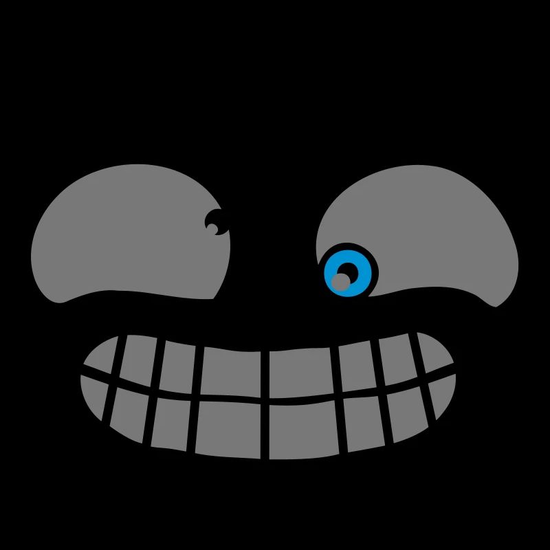 Visage grimace effronté