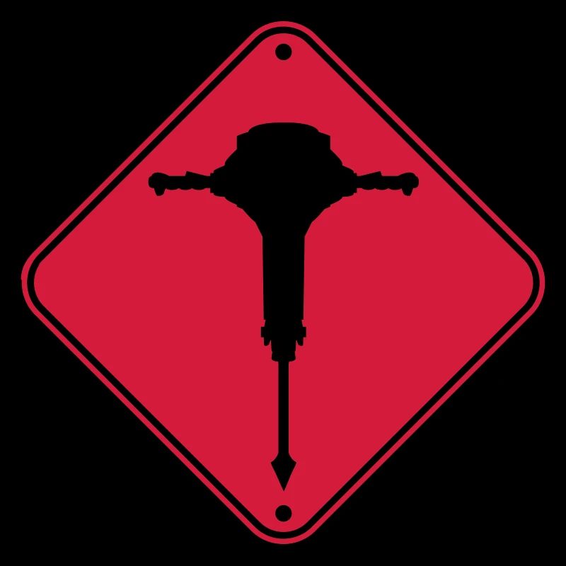 Caution Jackhammer Warning