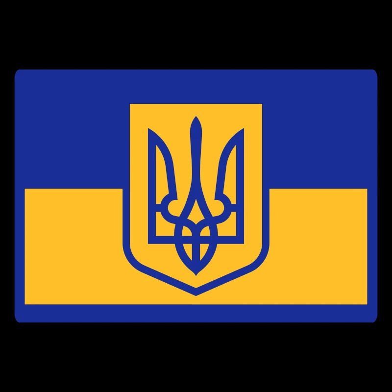 Drapeau de l’Ukraine avec symbole