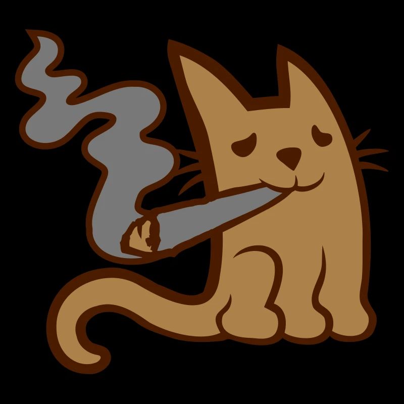 Fumer du pot mignon petit chat