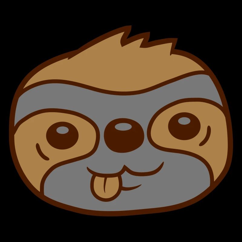 Gesicht Faultier Comic Kopf