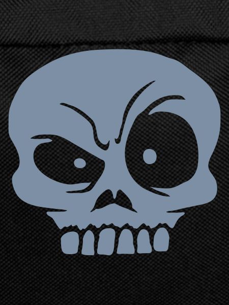 Monster skeptical facial expression skull