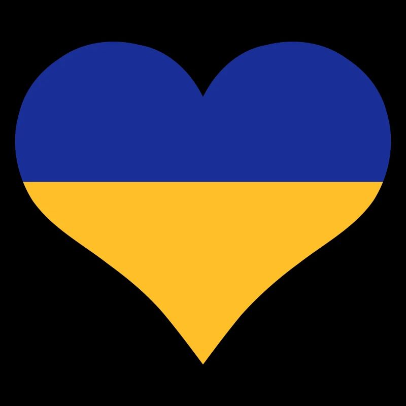 Heart Ukraine blue gold
