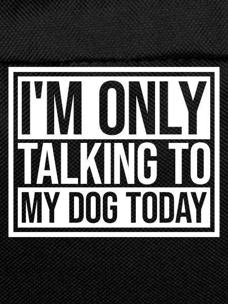 only talking to dog