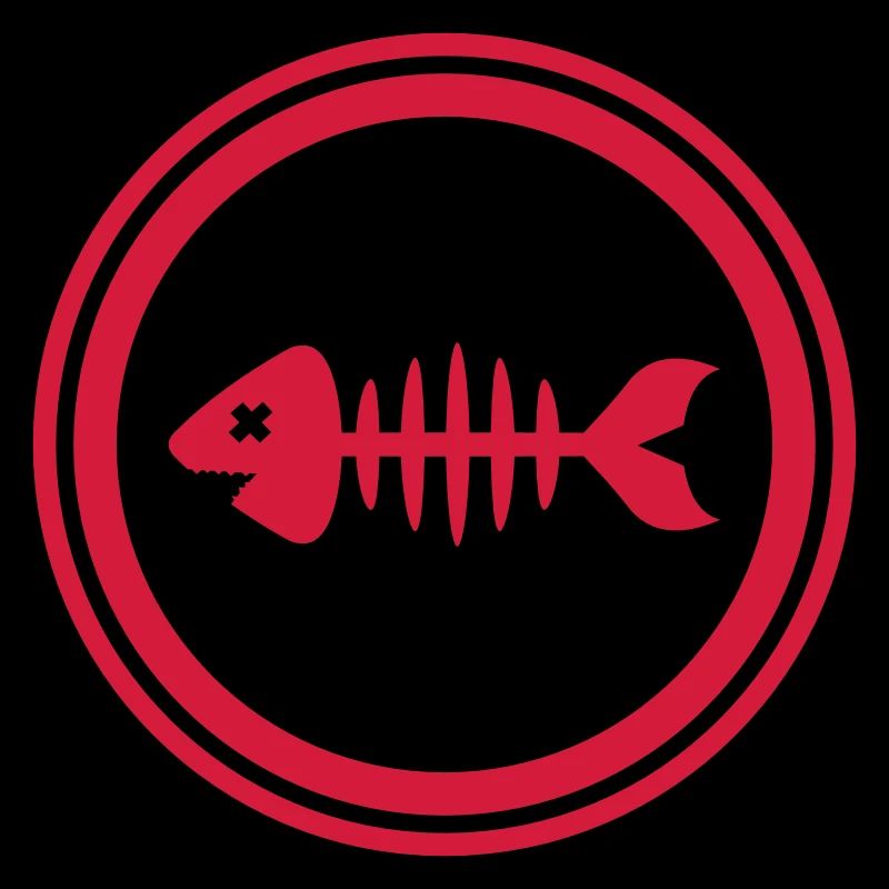 Fisch Symbol Knochen Gräte