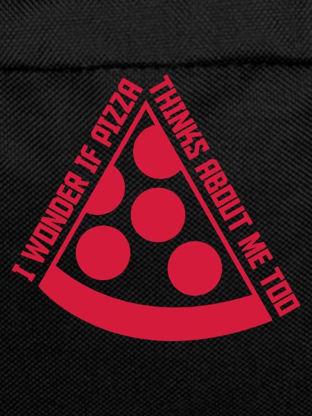 pizza thinks about me