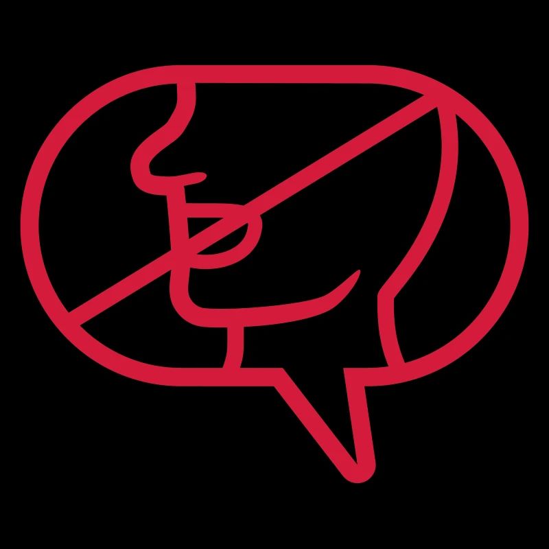 No Communicating Icon Speech Bubble