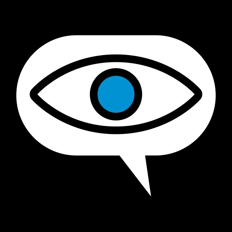 Eye Seeing Comic Speech Bubble