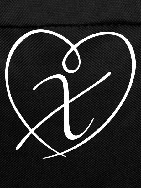 Letter X Calligraphy Heart