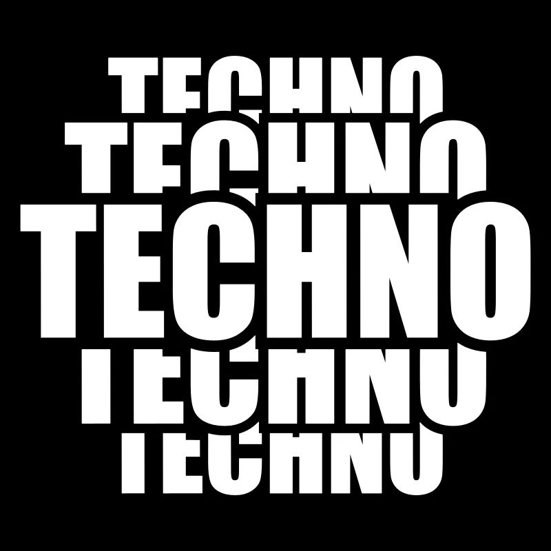 Techno Liebe Zitat Spruch Musik Party Feiern Logo