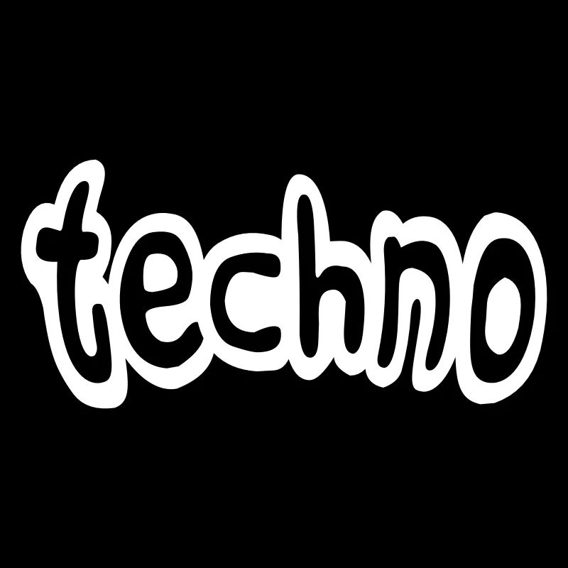 Techno Liebe Zitat Spruch Musik Party Feiern Logo