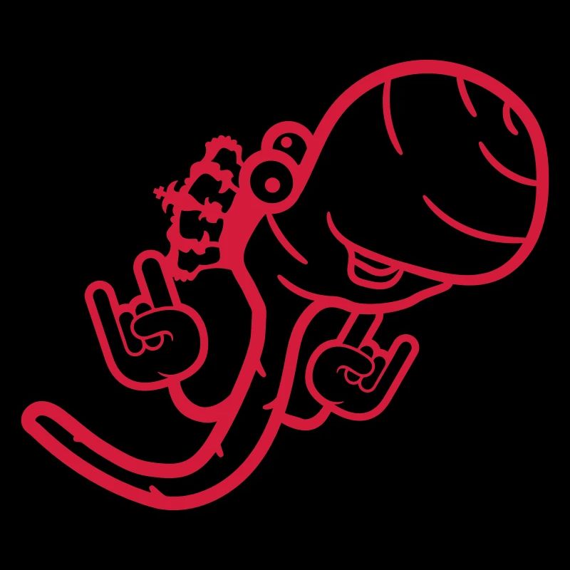 Heavy Metal Worm King Crown Horns Hand Gesture Fun