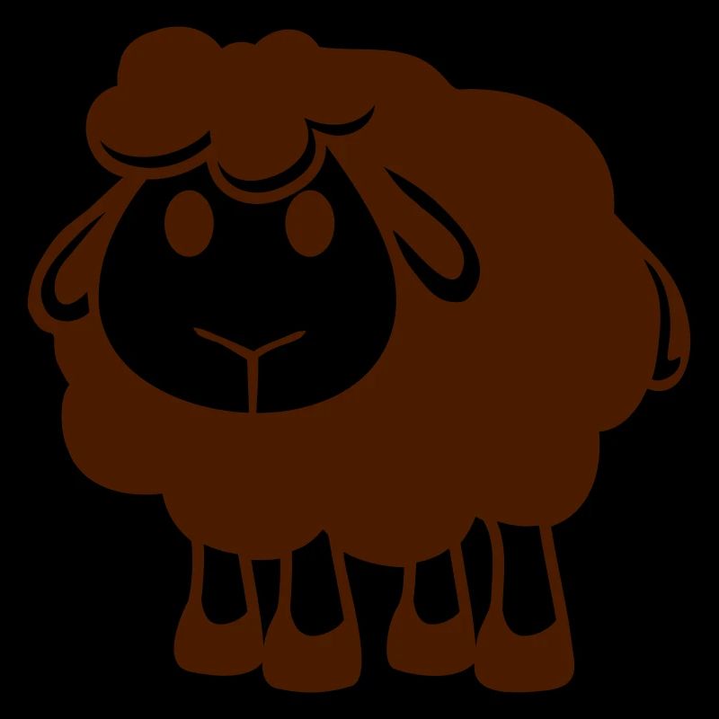 Black Sheep Small Cute Cute Lamb Cool Comic