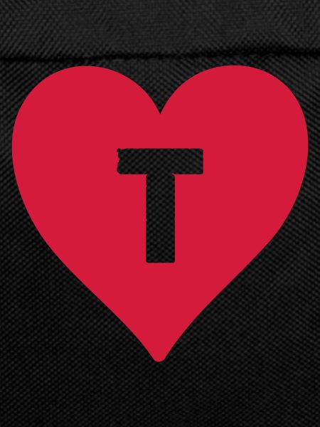 heart letter T