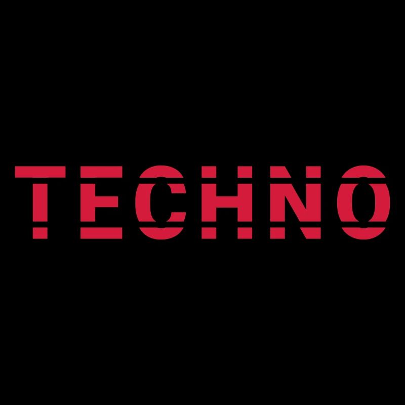 Design de lettrage techno pour ravers et électro
