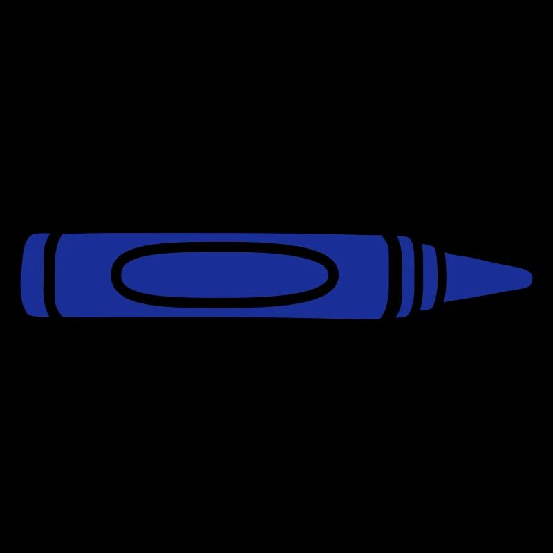 Blue wax crayon cool design