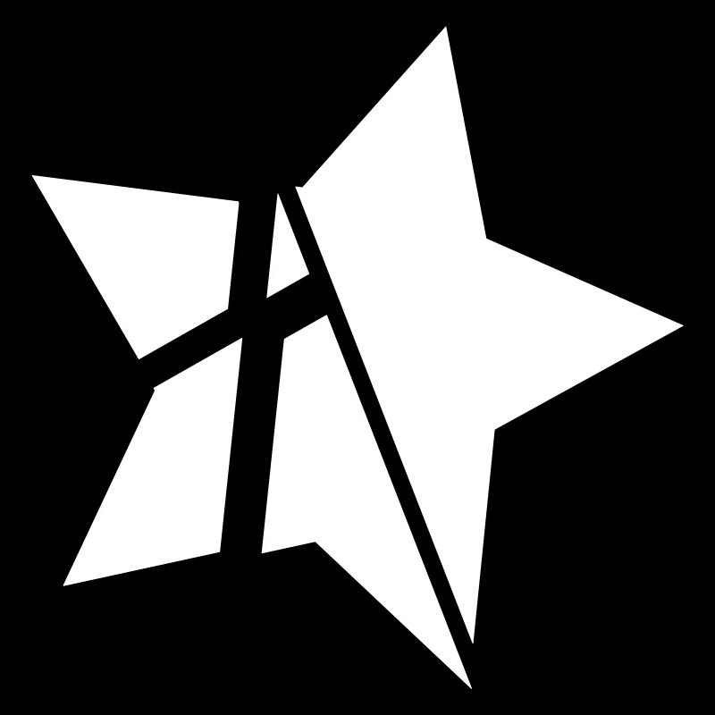 Étoile cassée Étoile A Vector Design