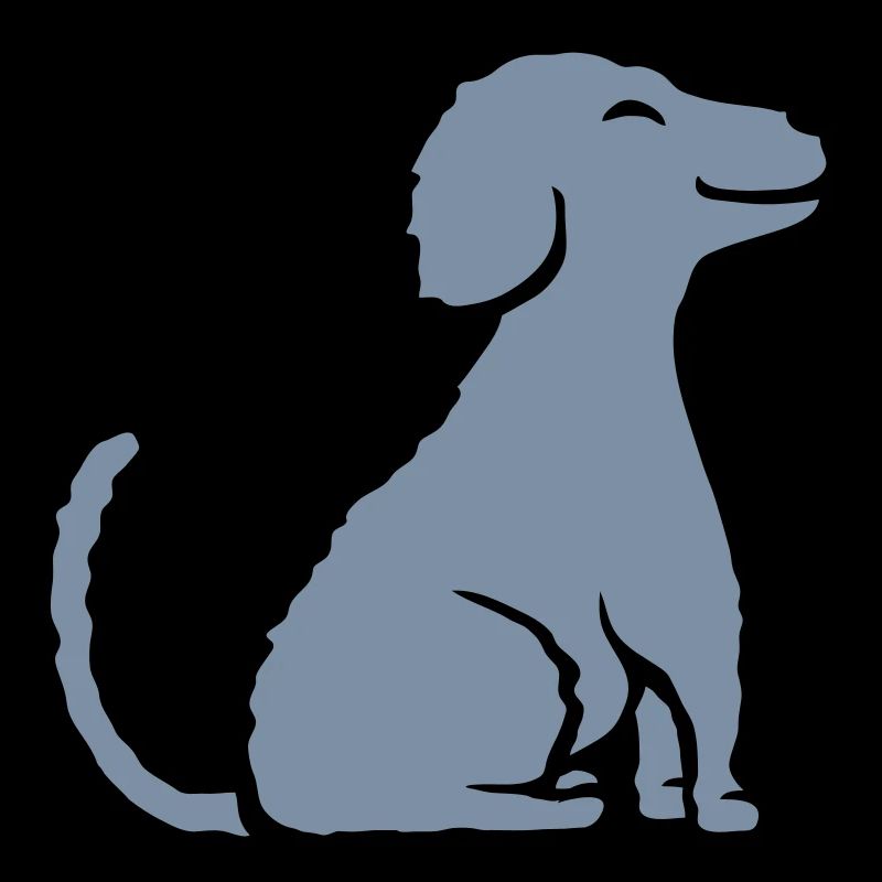 Glücklicher sitzender braver Hund