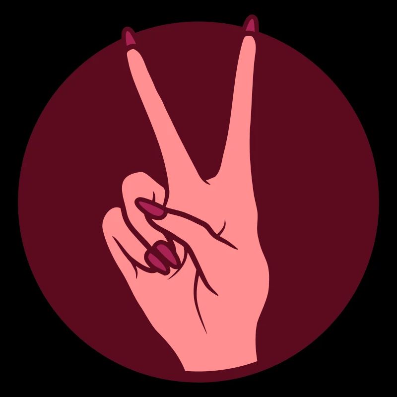 Kreis Victory Handzeichen Peace