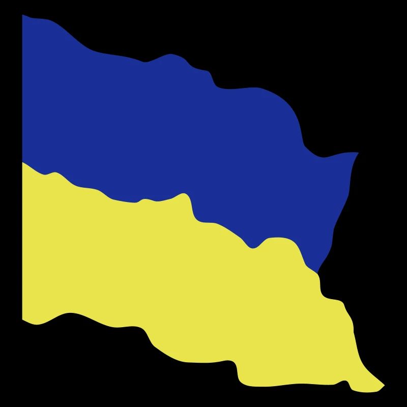 Flagge Ukraine wehend im Wind