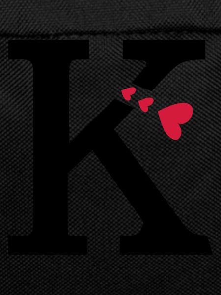 Capital letter K with hearts