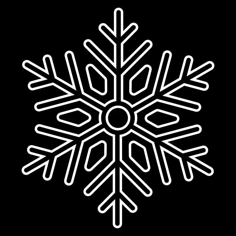 Winter: Icon Schneeflocke oder Schneekristall