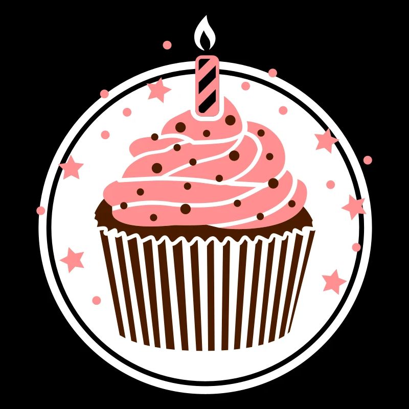 Muffin with candle