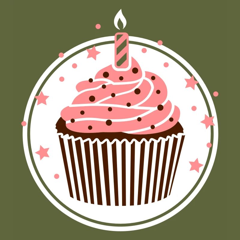 Muffin with candle