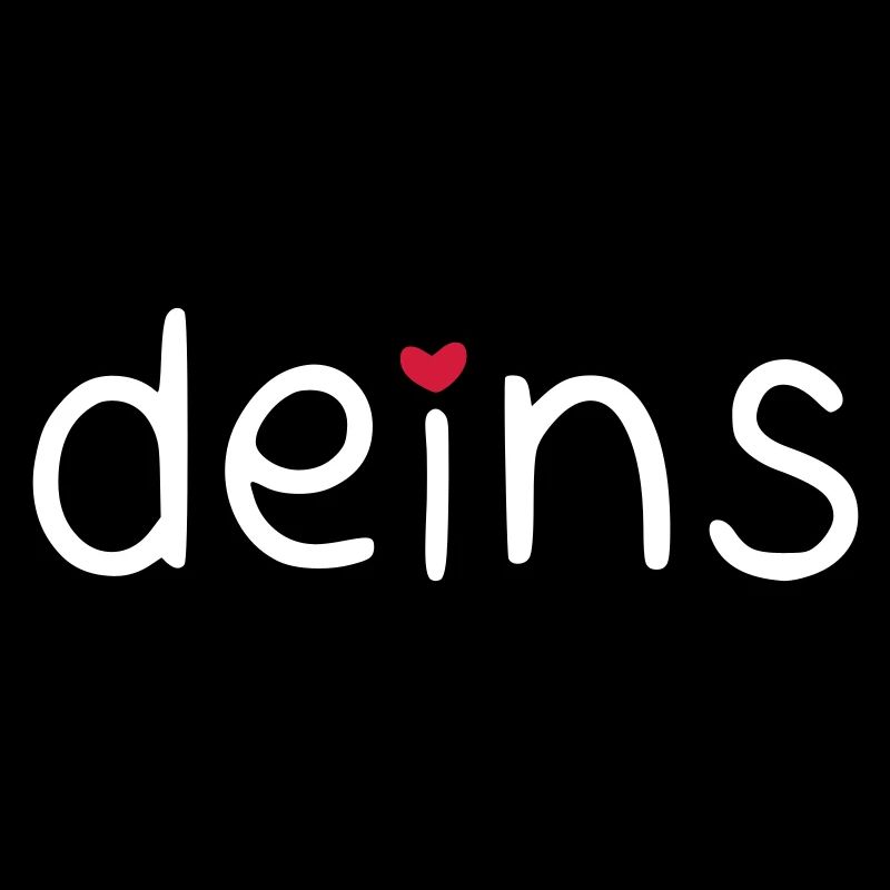 deins – mit farbigem Herz