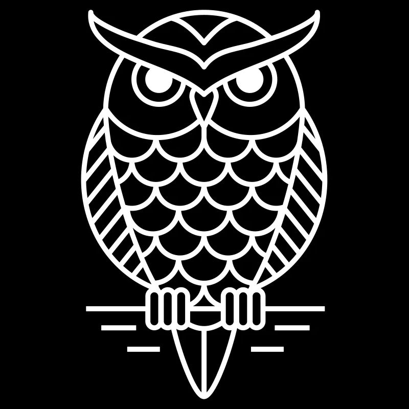 Eule Vogel Geschenk Hipster