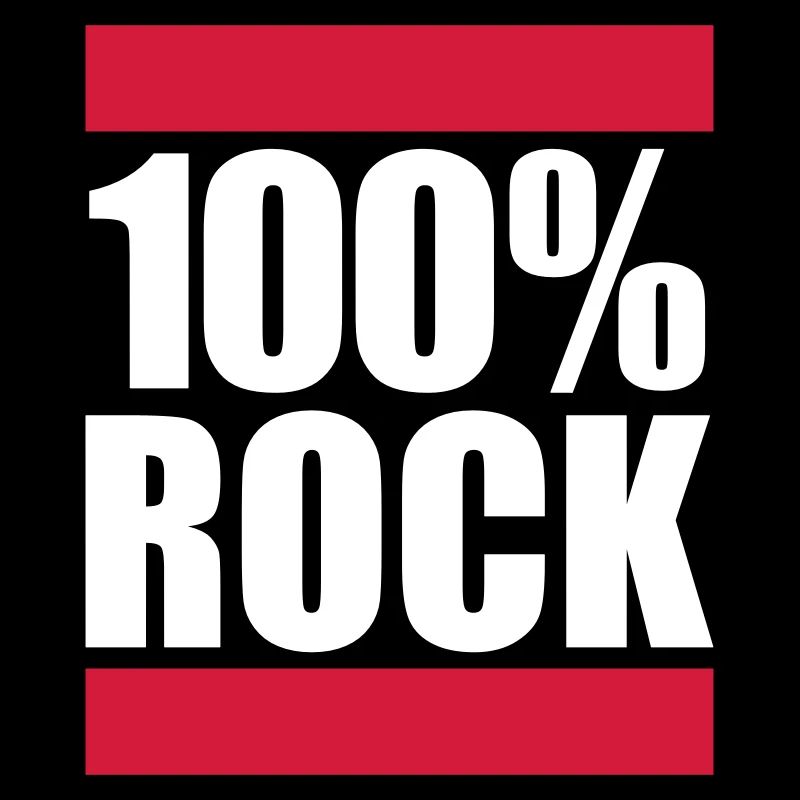 100 % Prozent Rock Heavy Metal Musik Text Logo Fun