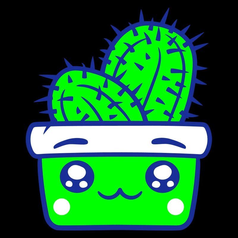 Cher Cactus Cactus Kawaii Visage Mignon Épineux