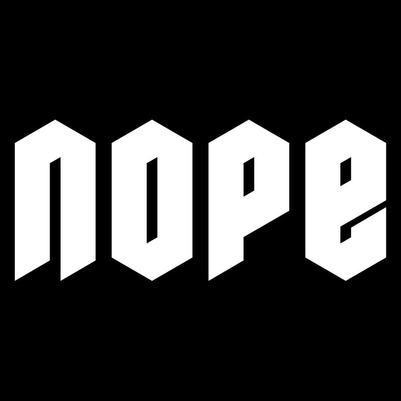 Nope in Gothik Schrift