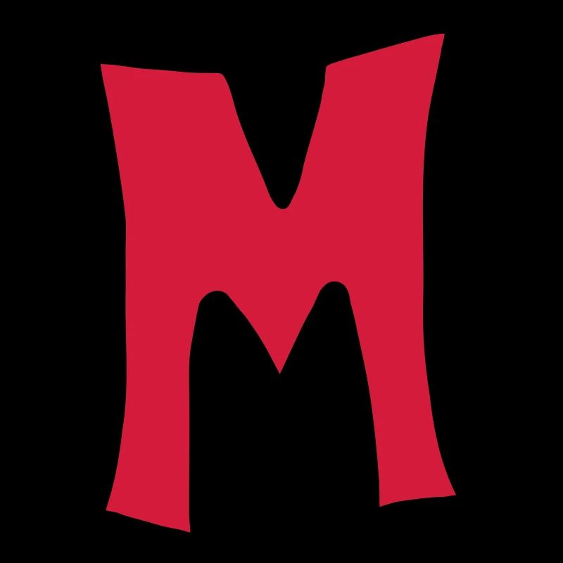 Letter M comic cartoon