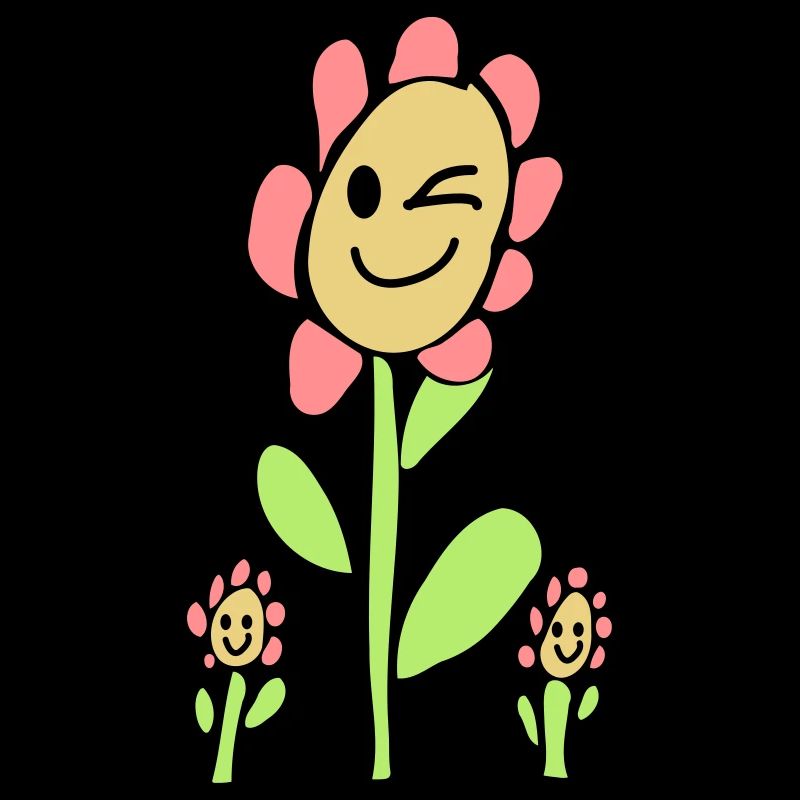 fleur au visage joyeux